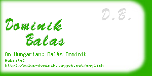 dominik balas business card