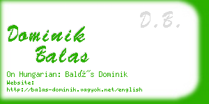 dominik balas business card